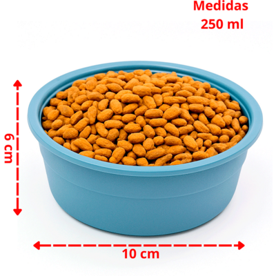 Comedouro São Pet Antiderrapante para Cães e Gatos Azul