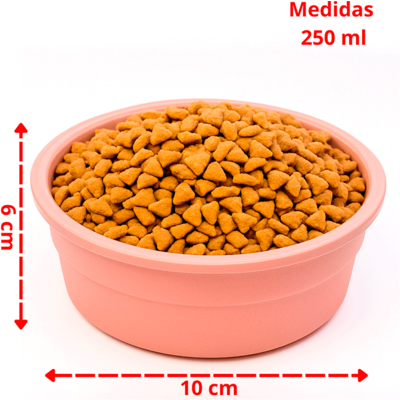 Comedouro São Pet Antiderrapante para Cães e Gatos Rosé”