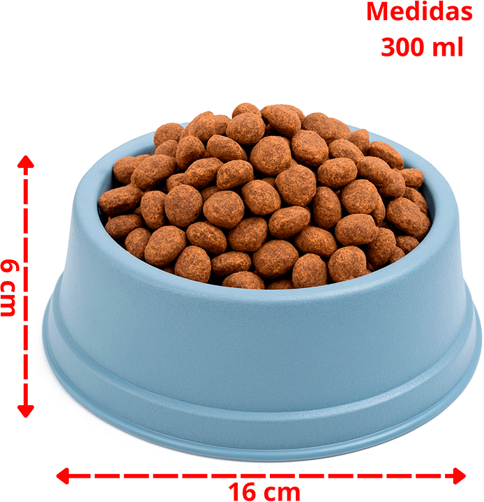 Comedouro São Pet Filhote para Cães e Gatos Azul - 300 mL