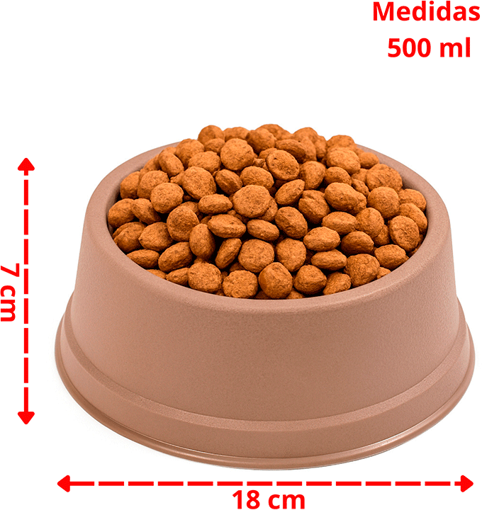 Comedouro São Pet Filhote para Cães e Gatos Fendi - 500 mL