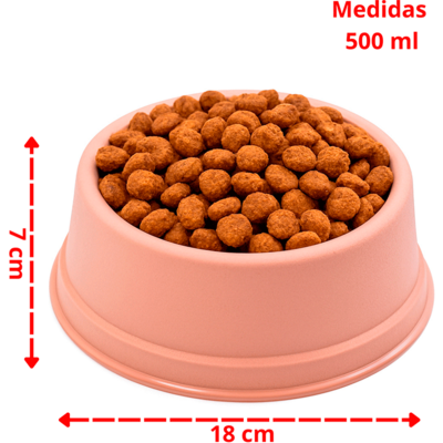 Comedouro São Pet Filhote para Cães e Gatos Rosé