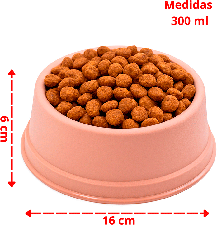 Comedouro São Pet Filhote para Cães e Gatos Rosé - 300 mL