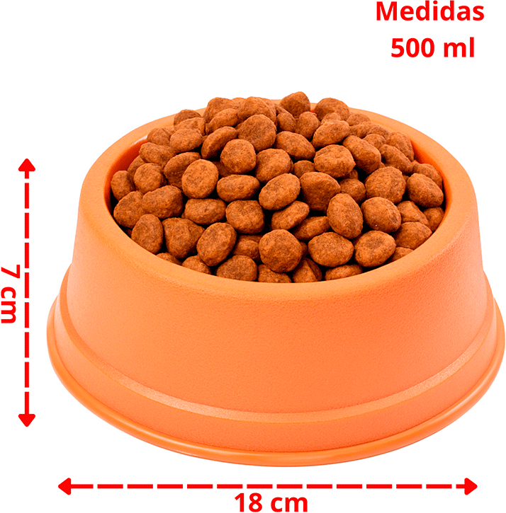 Comedouro São Pet Filhote para Cães e Gatos Terracota - 500 mL