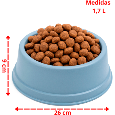 Comedouro São Pet Grande para Cães e Gatos Azul