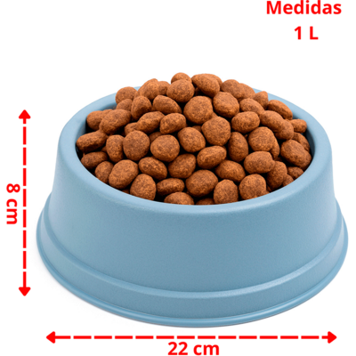 Comedouro São Pet Grande para Cães e Gatos Azul