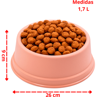 Comedouro São Pet Grande para Cães e Gatos Rosé