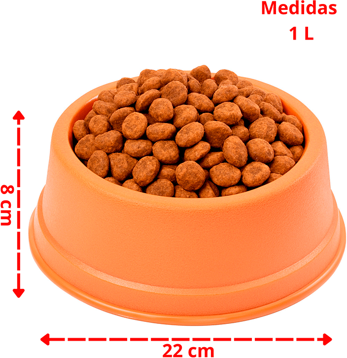 Comedouro São Pet Pequneno para Cães e Gatos Terracota - 1 L