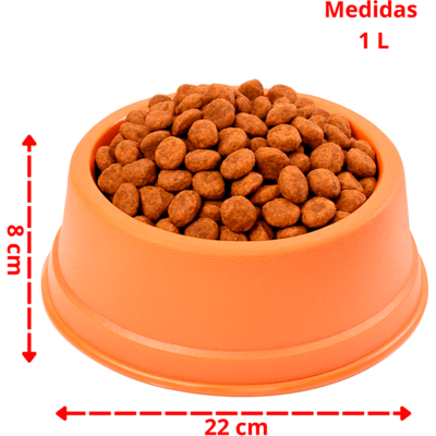 Comedouro São Pet Grande para Cães e Gatos Terracota