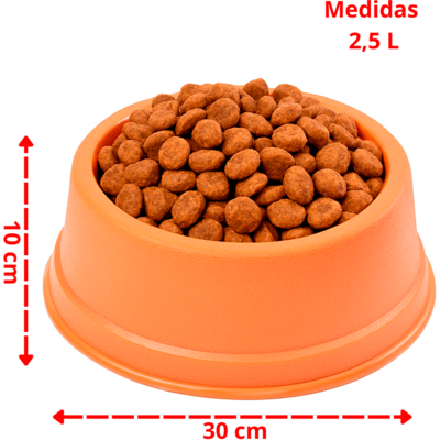 Comedouro São Pet Grande para Cães e Gatos Terracota