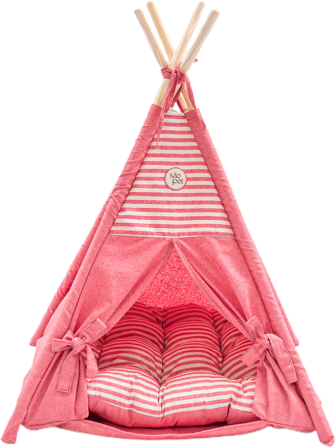 Tenda São Pet Paraty Vermelha para Cães e Gatos - Tam. P