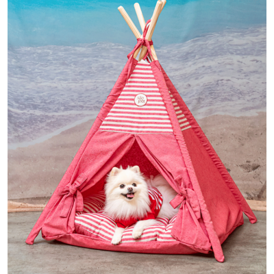 Tenda São Pet Paraty Vermelha para Cães e Gatos