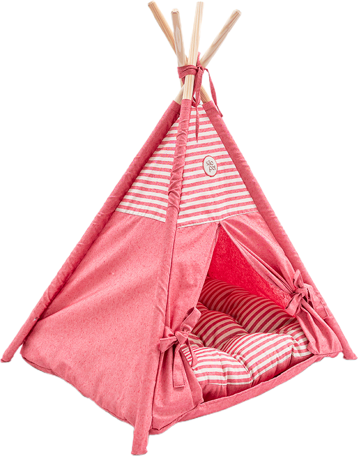 Tenda São Pet Paraty Vermelha para Cães e Gatos - Tam. P