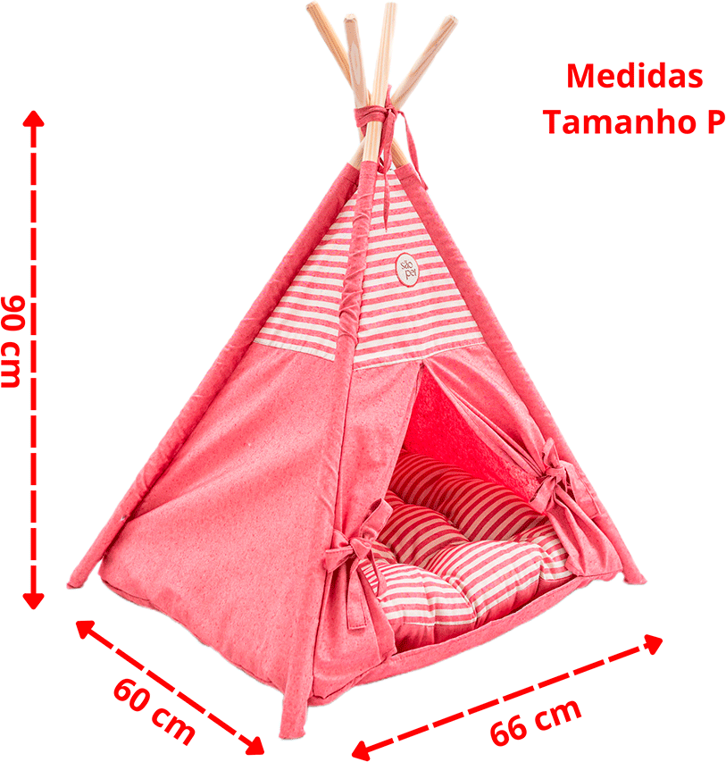 Tenda São Pet Paraty Vermelha para Cães e Gatos - Tam. P