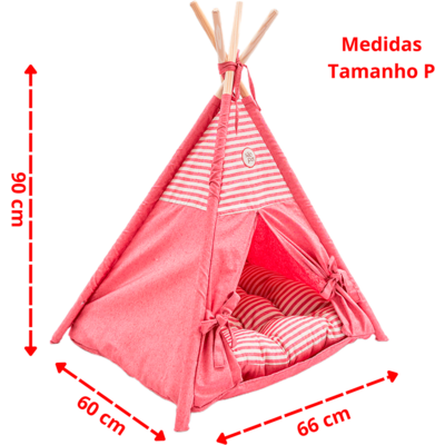 Tenda São Pet Paraty Vermelha para Cães e Gatos”