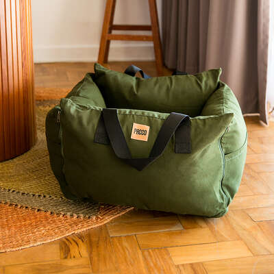 Bolsa de Transporte Pacco Puppy Verde Cangu Nature para Cães e Gatos