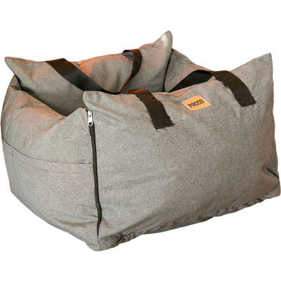 Bolsa de Transporte Pacco Puppy Cinza Cangu Ecotec para Cães e Gatos