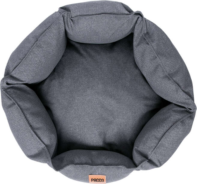 Cama Pacco Puppy Impermeável Ninho Ecotec Lisa Cinza para Cães e Gatos - Tam. G