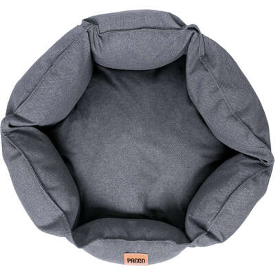 Cama Pacco Puppy Impermeável Ninho Ecotec Lisa Cinza para Cães e Gatos