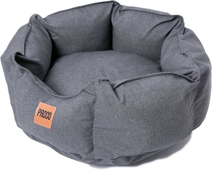 Cama Pacco Puppy Impermeável Ninho Ecotec Lisa Cinza para Cães e Gatos - Tam. G