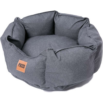 Cama Pacco Puppy Impermeável Ninho Ecotec Lisa Cinza para Cães e Gatos