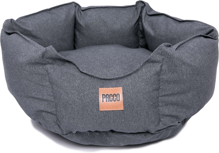Cama Pacco Puppy Impermeável Ninho Ecotec Lisa Cinza para Cães e Gatos - Tam. G