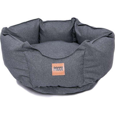 Cama Pacco Puppy Impermeável Ninho Ecotec Lisa Cinza para Cães e Gatos