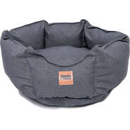 Cama Pacco Puppy Impermeável Ninho Ecotec Lisa Cinza para Cães e Gatos - Tam. M