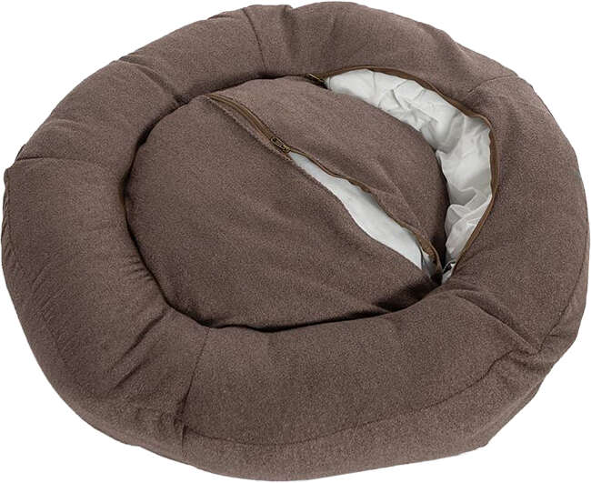 Cama Pacco Puppy Nala Redonda Boucle Marrom para Cães e Gatos - Tam. G