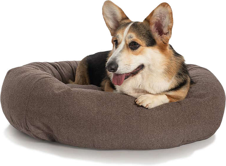 Cama Pacco Puppy Nala Redonda Boucle Marrom para Cães e Gatos - Tam. G