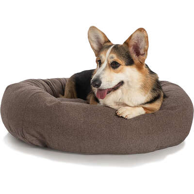Cama Pacco Puppy Nala Redonda Boucle Marrom para Cães e Gatos