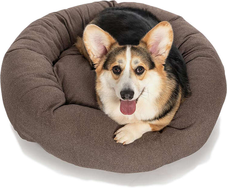 Cama Pacco Puppy Nala Redonda Boucle Marrom para Cães e Gatos - Tam. G