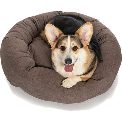 Cama Pacco Puppy Nala Redonda Boucle Marrom para Cães e Gatos
