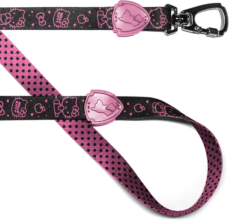 Guia Tradicional Freefaro Hello Kity Black para Cães - Tam. M
