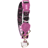 Coleira com Tag Id Freefaro Hello Kity Black para Cães - Tam. G