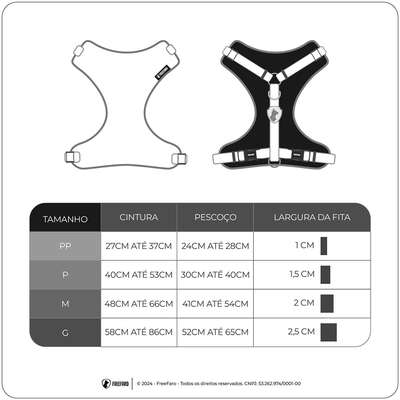 Peitoral Air Freefaro Hello Kity Black para Cães e Gatos”