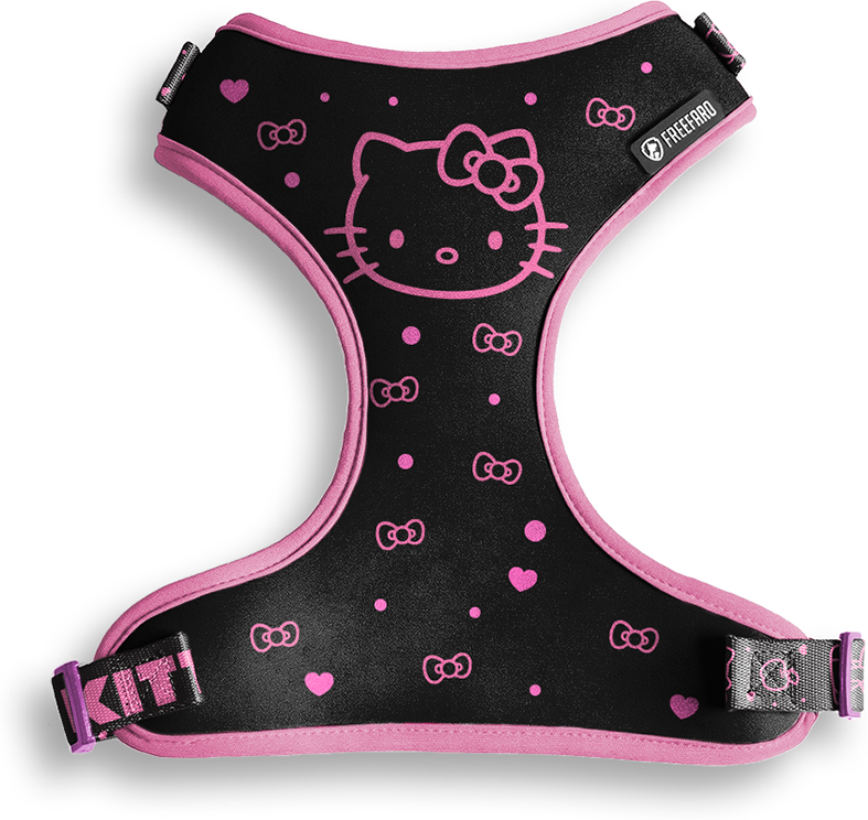 Peitoral Air Freefaro Hello Kity Black para Cães e Gatos - Tam. M