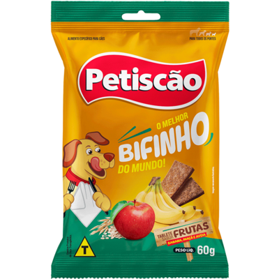 Bifinho Tablete Mastigável Petiscão para Cães sabor Frutas