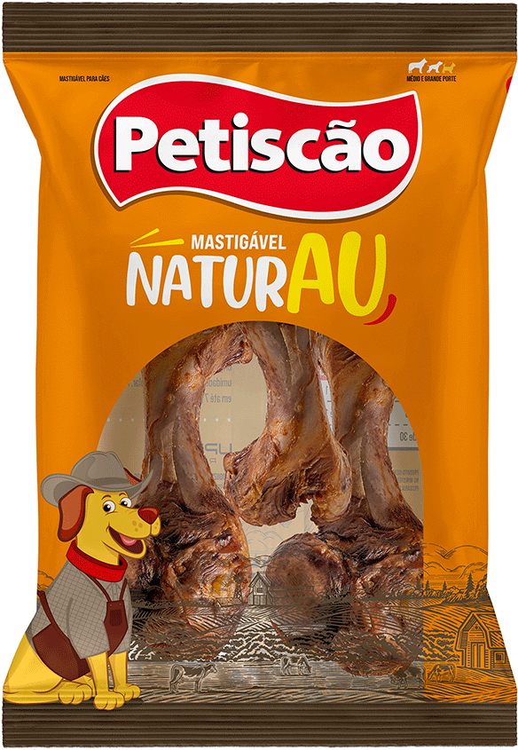Mini Femur Petiscão para Cães sabor Defumado - 3 Unidades