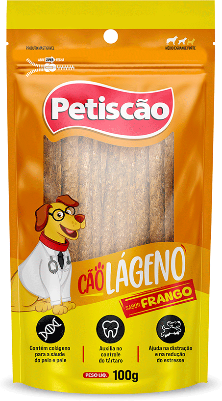 Petisco Cãolágeno Petiscão sabor Frango - 100 g