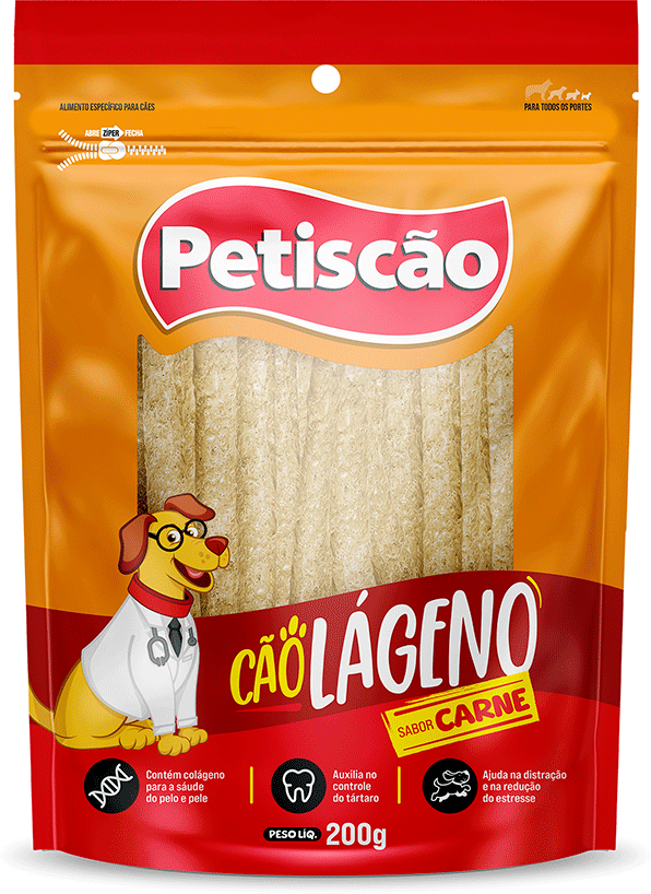 Petisco Cãolágeno Petiscão sabor Carne - 200 g