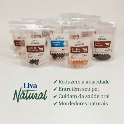 Petisco Mastigável Liva Natural Vergalho Bovino para Cães