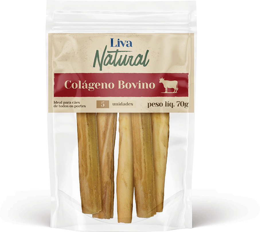 Petisco Mastigável Liva Natural Colágeno Bovino para Cães - 5 Unidades
