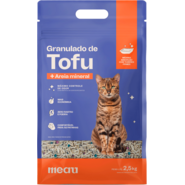 Granulado Higiênico de Tofu com Areia Mineral Meau para Gatos - 2,5Kg