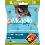 Petisco Mon Bites Monello Bolas de Pelo para Gatos Adultos sabor Salmão e Banana - 80 g