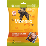 Petisco Mon Bites Monello Imunidade para Cães Adultos Raças Mini e Pequena sabor Frango e Cúrcuma - 100 g