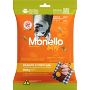 Petisco Mon Bites Monello Imunidade para Cães Adultos Raças Média e Grande sabor Frango e Cúrcuma - 100 g