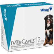 Antiparasitário World Veterinária 12 mg para Cães de 60Kg - 4 Comprimidos