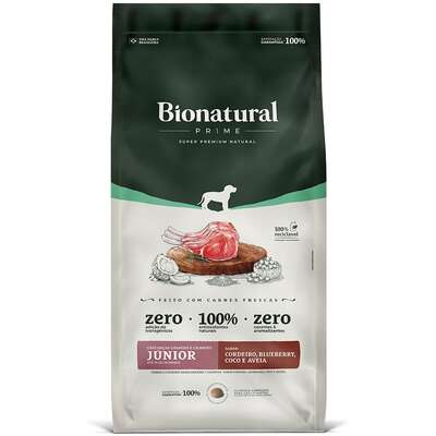 Ração Seca Bionatural Prime Júnior para Cães Filhotes Raças Grandes e Gigantes sabor Cordeiro