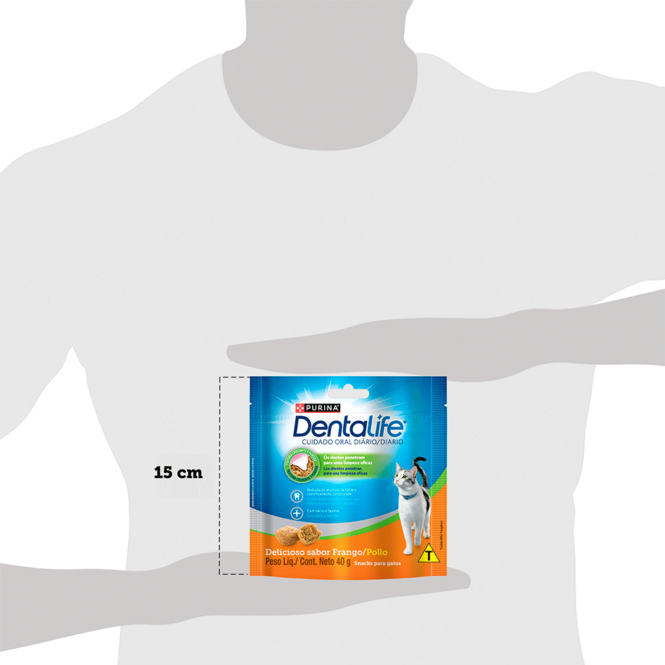 Petisco Purina DentaLife DentaLife para Gatos Adultos Sabor Frango - 40g