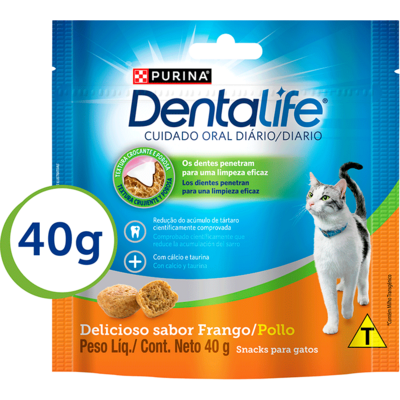 Petisco Purina DentaLife DentaLife para Gatos Adultos Sabor Frango